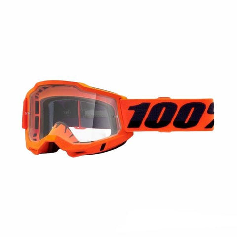 GOGGLES 100% ACCURI 2 OTG NARANJA NEON MICA CLARA