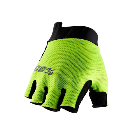 GUANTES 100% EXCEEDA GEL CORTOS AMARILLO FLUORSCENTE