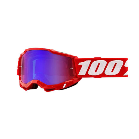 GOGGLE 100% ACCURI 2 ROJO MICA ESPEJO AZUL