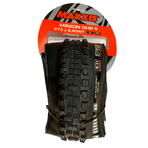 LLANTA MAXXIS MINION DHR II 27.5X2.4WT Pleg Negro 60 TPI EXO/TR