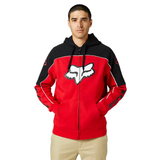 SUDADERA FOX ZIPPER DVIDE ROJO