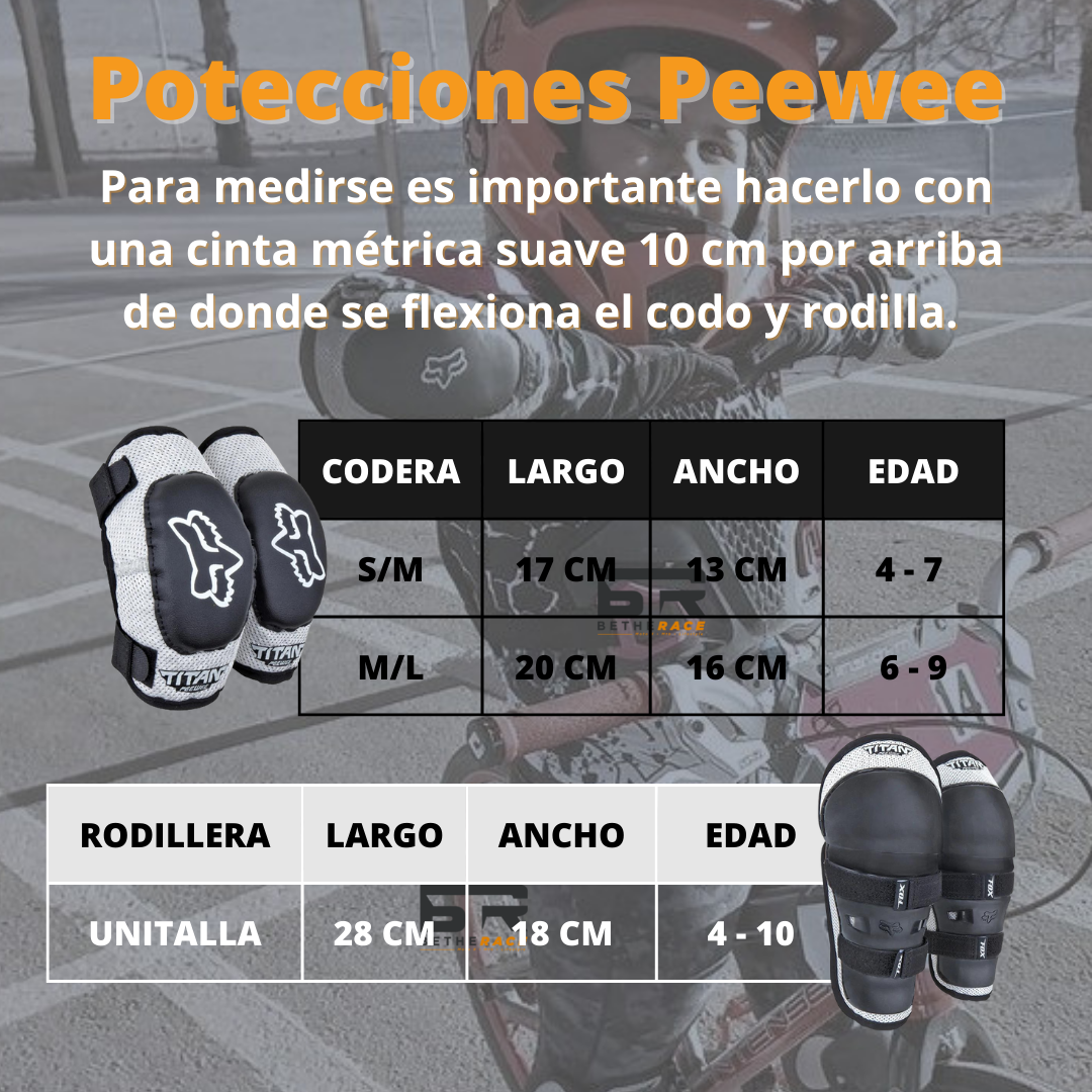CODERAS NIÑO FOX TITAN PEEWEE