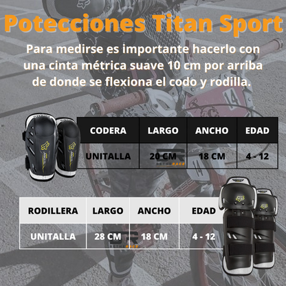 RODILLERAS FOX NIÑO TITAN SPORT