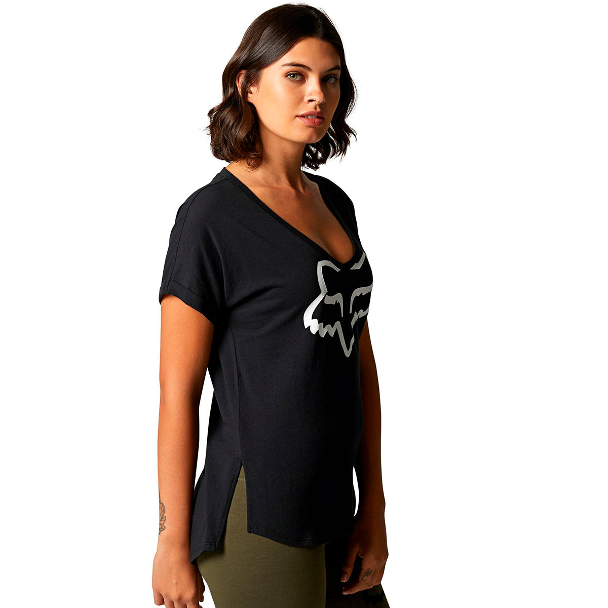 PLAYERA FOX BOUNDARY NEG/BLANCO CHICA